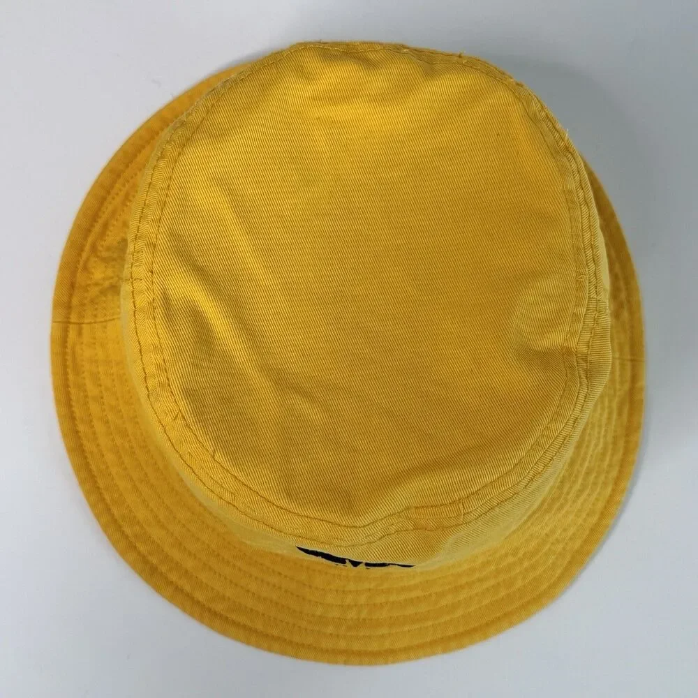 ADIDAS Bucket Hat Unisex Sz O/S Mustard Yellow Black Logo Summer Beach - READ